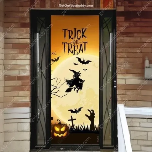 Trick or Treat Halloween Front Door Cover